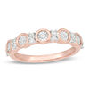 Thumbnail Image 0 of 0.23 CT. T.W. Diamond Alternating Circle and Rectangle Stackable Band in 10K Rose Gold