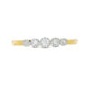 0.086 CT. T.W. Diamond Five Stone Stackable Band in 10K Gold
