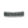 Thumbnail Image 3 of 0.23 CT. T.W. Enhanced Black and White Diamond Multi-Row Band in 10K White Gold
