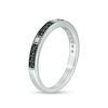 Thumbnail Image 2 of 0.149 CT. T.W. Enhanced Black and White Diamond Vintage-Style Stackable Band in 10K White Gold