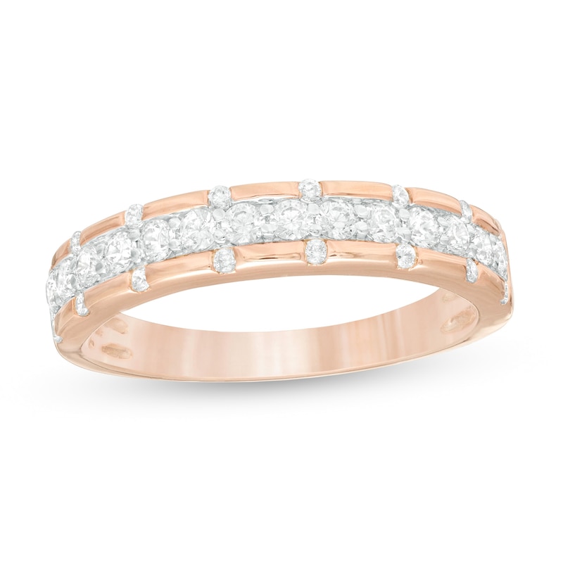 0.48 CT. T.W. Diamond Anniversary Band in 10K Rose Gold | Peoples Jewellers