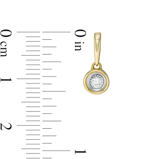 0.10 CT. T.W.  Diamond Solitaire Drop Earrings in 10K Gold