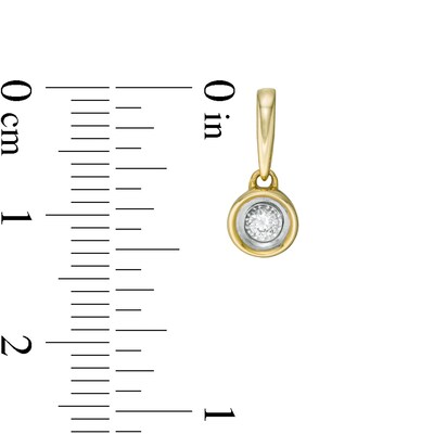 0.10 CT. T.W.  Diamond Solitaire Drop Earrings in 10K Gold