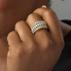 Thumbnail Image 2 of Peoples 100-Year Anniversary 1.23 CT. T.W. Diamond Marquise Slant Ring in 14K Two-Tone Gold