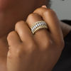 Thumbnail Image 3 of Peoples 100-Year Anniversary 1.23 CT. T.W. Diamond Marquise Slant Ring in 14K Two-Tone Gold