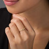 Thumbnail Image 2 of 0.065 CT. T.W. Diamond Five Stone Station Chevron Stackable Band in 10K Gold