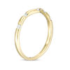 Thumbnail Image 3 of 0.065 CT. T.W. Diamond Five Stone Station Chevron Stackable Band in 10K Gold