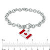 Thumbnail Image 4 of Peoples 100-Year Anniversary Red and White Enamel Canadian Flag Bracelet in Sterling Silver - 8.0"