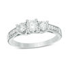 Thumbnail Image 0 of 0.69 CT. T.W. Diamond Three Stone Engagement Ring in 10K White Gold
