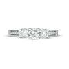 Thumbnail Image 5 of 0.69 CT. T.W. Diamond Three Stone Engagement Ring in 10K White Gold