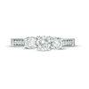 Thumbnail Image 6 of 0.69 CT. T.W. Diamond Three Stone Engagement Ring in 10K White Gold