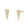 Thumbnail Image 0 of Rea AuRA™ Collection 0.085 CT. T.W. Diamond Elongated Triangle Stud Earrings in 10K Gold