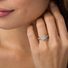 Thumbnail Image 2 of 0.36 CT. T.W. Princess-Cut Diamond Double Frame Engagement Ring in 10K Rose Gold