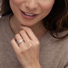 Thumbnail Image 2 of 0.36 CT. T.W. Princess-Cut Diamond Double Frame Engagement Ring in 10K Gold
