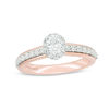 Thumbnail Image 0 of Vera Wang Love Collection 0.60 CT. T.W. Oval Diamond Frame Engagement Ring in 14K Two-Tone Gold