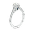 Thumbnail Image 1 of Vera Wang Love Collection 0.70 CT. T.W. Oval Diamond Frame Split Shank Engagement Ring in 14K White Gold