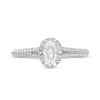 Thumbnail Image 3 of Vera Wang Love Collection 0.70 CT. T.W. Oval Diamond Frame Split Shank Engagement Ring in 14K White Gold