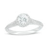 Thumbnail Image 0 of Vera Wang Love Collection 0.70 CT. T.W. Diamond Frame Split Shank Engagement Ring in 14K White Gold