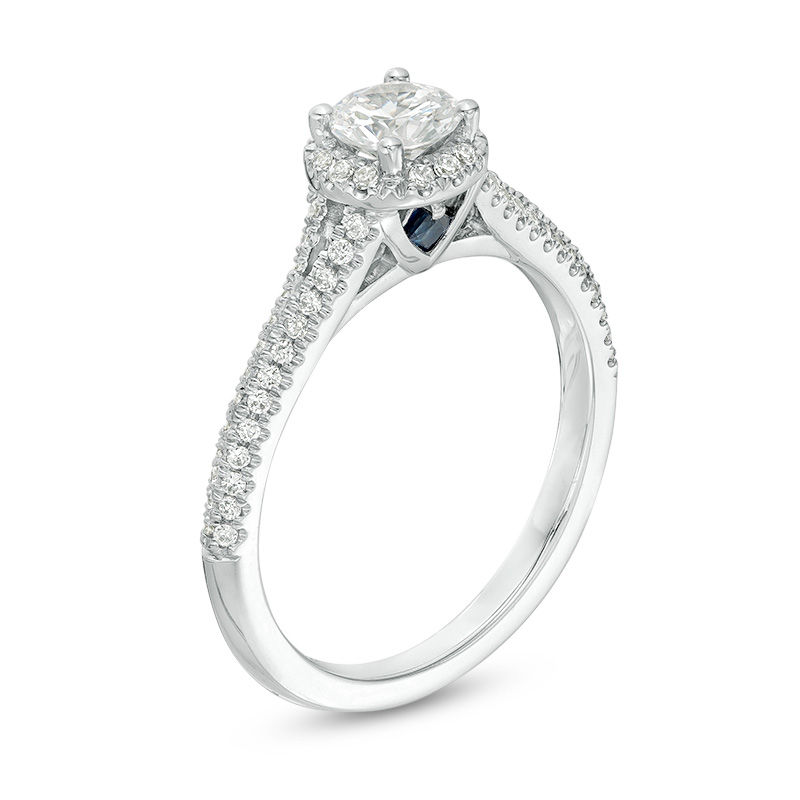 Vera Wang Love Collection 0.70 CT. T.W. Diamond Frame Split Shank ...