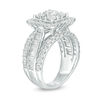 Thumbnail Image 2 of 3.00 CT. T.W. Diamond Double Square Frame Multi-Row Engagement Ring in 14K White Gold