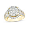 2.01 CT. T.W. Diamond Double Frame Multi-Row Engagement Ring in 14K Gold