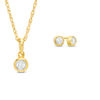 Thumbnail Image 0 of 0.23 CT. T.W. Diamond Bezel-Set Solitaire Pendant and Stud Earrings Set in 10K Gold