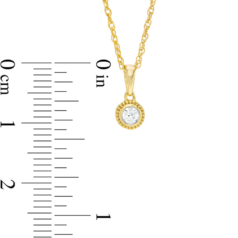 0.23 CT. T.W. Diamond Bezel-Set Solitaire Vintage-Style Pendant and Stud Earrings Set in 10K Gold