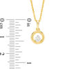 Thumbnail Image 3 of 0.45 CT. T.W. Diamond Solitaire Floating Circle Pendant and Stud Earrings Set in 10K Gold