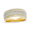 Thumbnail Image 0 of 0.69 CT. T.W. Diamond Multi-Row Band in 10K Gold