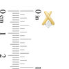 Thumbnail Image 2 of 0.23 CT. T.W. Diamond Solitaire "X" Pendant and Stud Earrings Set in 10K Gold