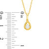 Thumbnail Image 2 of 0.23 CT. T.W. Diamond Beaded Open Frame Solitaire Teardrop Pendant and Stud Earrings Set in 10K Gold