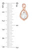 0.23 CT. T.W. Diamond Solitaire Flame Twist Pendant and Stud Earrings Set in 10K Rose Gold