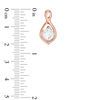 0.23 CT. T.W. Diamond Solitaire Flame Twist Pendant and Stud Earrings Set in 10K Rose Gold