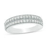 Thumbnail Image 0 of 0.37 CT. T.W. Diamond Double Row Vintage-Style Band in 10K White Gold
