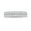 Thumbnail Image 3 of 0.37 CT. T.W. Diamond Double Row Vintage-Style Band in 10K White Gold