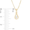 Thumbnail Image 2 of 0.45 CT. T.W. Diamond Solitaire Teardrop Pendant and Stud Earrings Set in 10K Gold