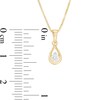 Thumbnail Image 2 of 0.45 CT. T.W. Diamond Solitaire Teardrop Pendant and Stud Earrings Set in 10K Gold