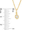 0.23 CT. T.W. Diamond Channel-Set Solitaire Twist Flame Pendant and Stud Earrings Set in 10K Gold