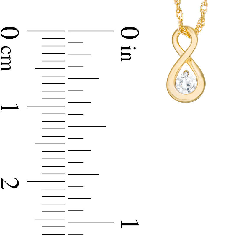 0.23 CT. T.W. Diamond Solitaire Infinity Pendant and Stud Earrings Set in 10K Gold