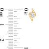 0.23 CT. T.W. Diamond Channel-Set Solitaire Bypass Flame Pendant and Stud Earrings Set in 10K Gold