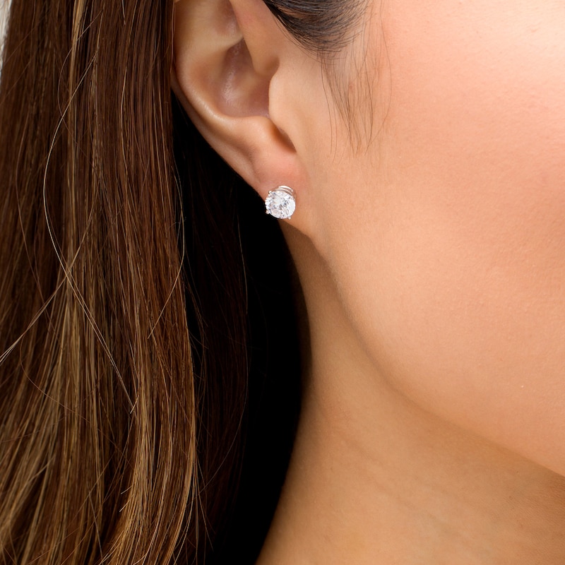 Main Image 2 of 2.00 CT. T.W. Certified Canadian Diamond Solitaire Stud Earrings in 18K White Gold (H/SI2)