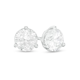 1.50 CT. T.W. Certified Canadian Diamond Solitaire Stud Earrings in 14K White Gold (I/I2)