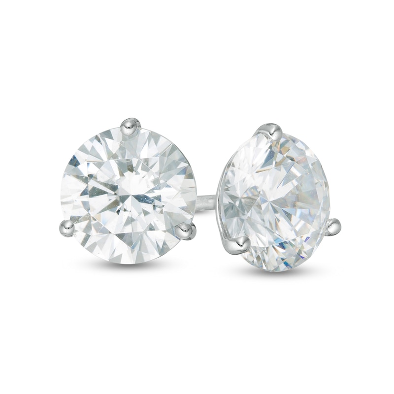 Main Image 1 of 2.00 CT. T.W. Certified Canadian Diamond Solitaire Stud Earrings in 14K White Gold (I/I2)