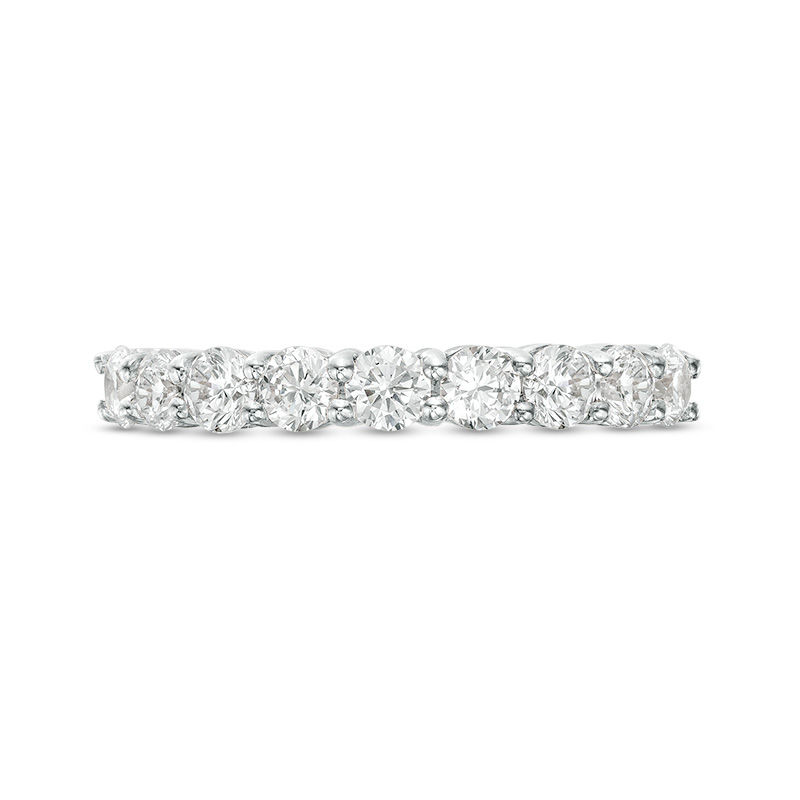 Main Image 4 of 0.95 CT. T.W. Diamond Wedding Band in 10K White Gold