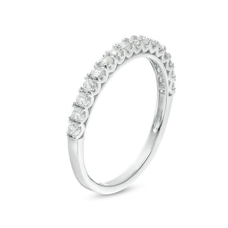 Main Image 3 of 0.37 CT. T.W. Diamond Wedding Band in 10K White Gold
