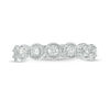 Thumbnail Image 4 of 0.45 CT. T.W. Diamond Frame Seven Stone Vintage-Style Stackable Band in 10K White Gold