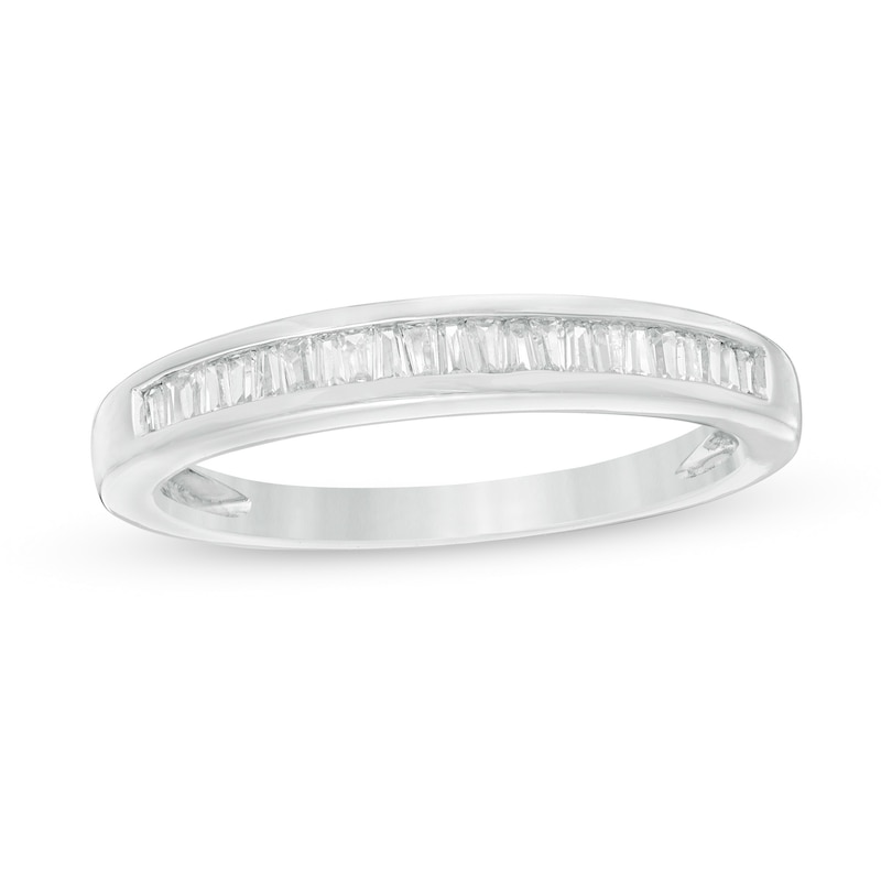 0.145 CT. T.W. Baguette Diamond Band in 10K White Gold|Peoples Jewellers