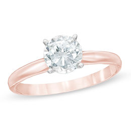 1.00 CT. Certified Canadian Diamond Solitaire Engagement Ring in 14K Rose Gold (J/I3)
