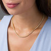 Thumbnail Image 2 of 1.00 CT. T.W. Diamond Two-Stone "S" Curve Tennis Necklace in Sterling Silver with Yellow Rhodium - 17"
