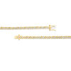 Thumbnail Image 3 of 1.00 CT. T.W. Diamond Two-Stone "S" Curve Tennis Necklace in Sterling Silver with Yellow Rhodium - 17"